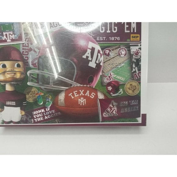 Texas A&M Aggies 500 Piece Puzzle 24"x18" Gig'Em Stadium Helmet Football A4 - Picture 5 of 9